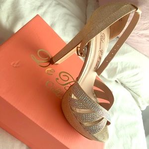 New Sparkly Rose Gold High Heels
